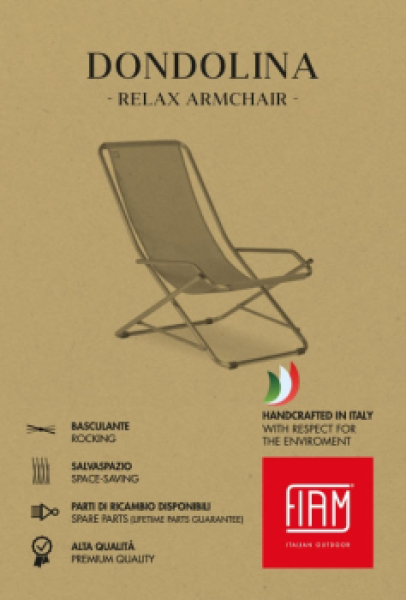 FIAM® Liegestuhl Dondolina Aluminium "Aqua"